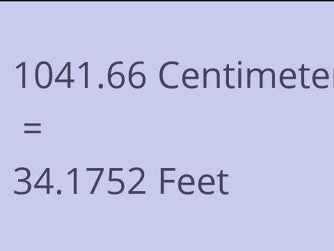 1041.66 CM TO FEET