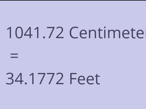 1041.72 CM TO FEET