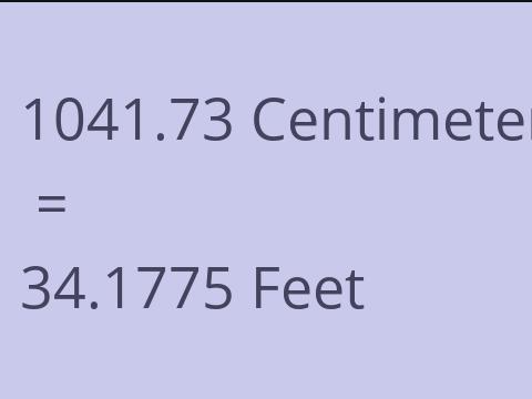 1041.73 CM TO FEET