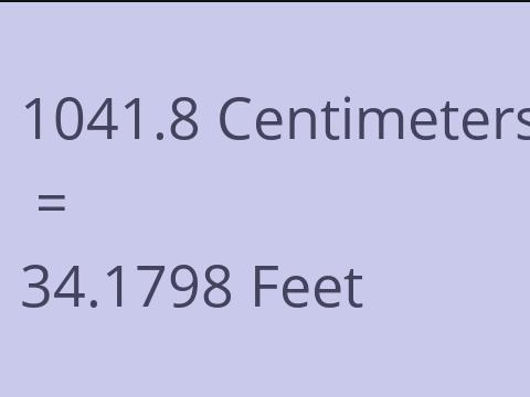 1041.8 CM TO FEET