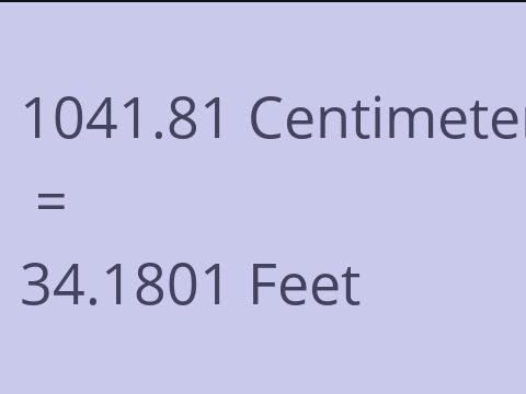 1041.81 CM TO FEET