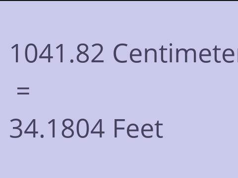 1041.82 CM TO FEET