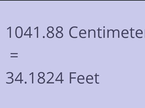 1041.88 CM TO FEET