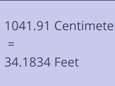 1041.91 CM TO FEET