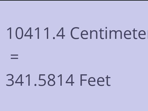 10411.4 CM TO FEET