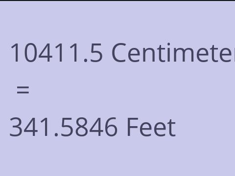 10411.5 CM TO FEET
