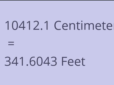 10412.1 CM TO FEET