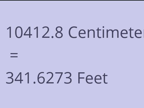10412.8 CM TO FEET