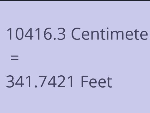 10416.3 CM TO FEET