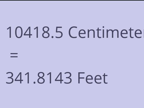 10418.5 CM TO FEET