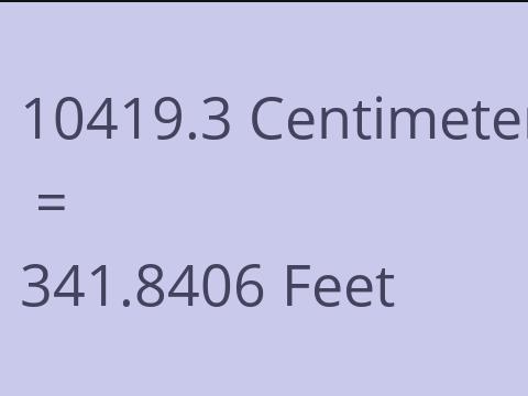 10419.3 CM TO FEET