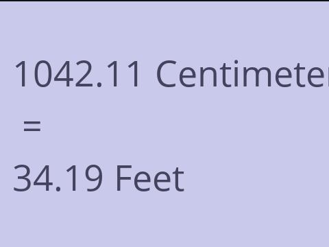 1042.11 CM TO FEET