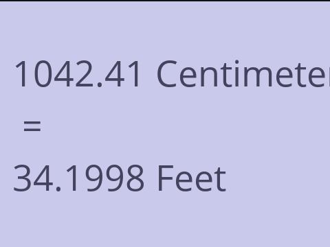 1042.41 CM TO FEET