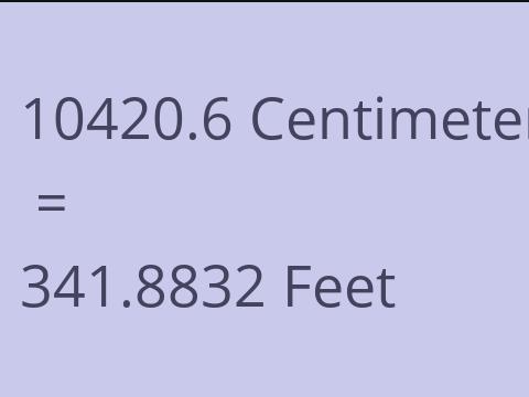 10420.6 CM TO FEET