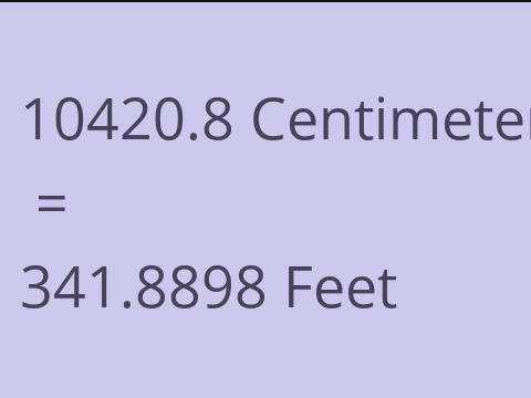 10420.8 CM TO FEET