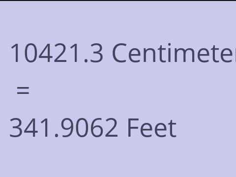 10421.3 CM TO FEET