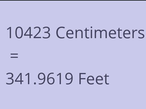 10423 CM TO FEET