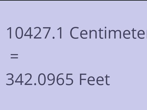 10427.1 CM TO FEET
