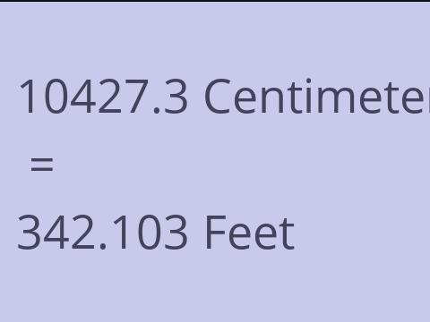 10427.3 CM TO FEET