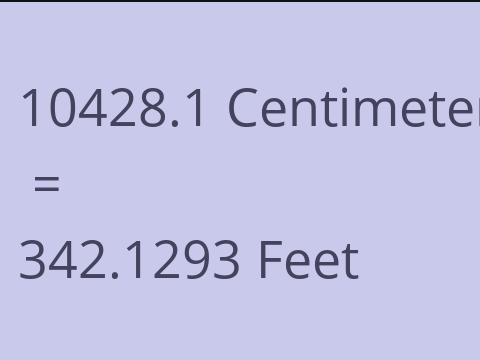 10428.1 CM TO FEET