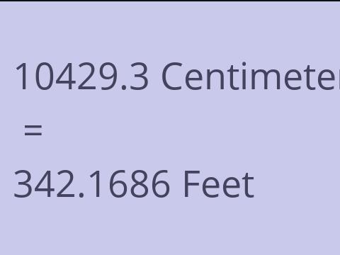 10429.3 CM TO FEET