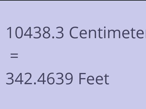 10438.3 CM TO FEET