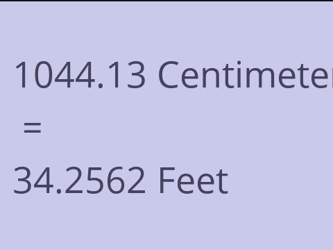 1044.13 CM TO FEET