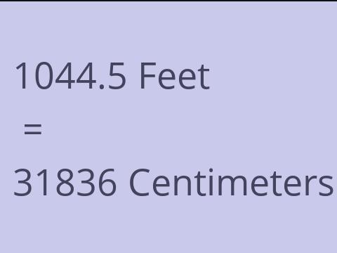 1044.5 FEET TO CM