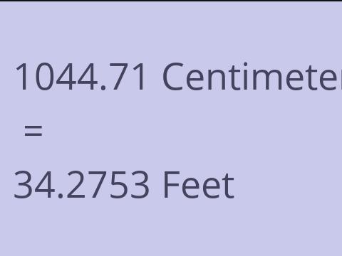 1044.71 CM TO FEET