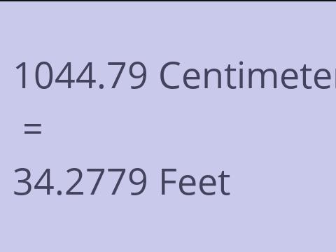 1044.79 CM TO FEET