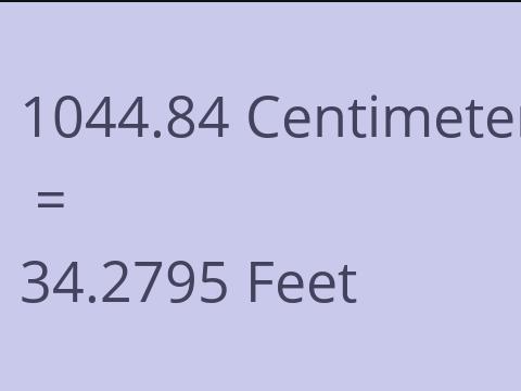 1044.84 CM TO FEET