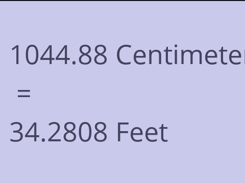 1044.88 CM TO FEET