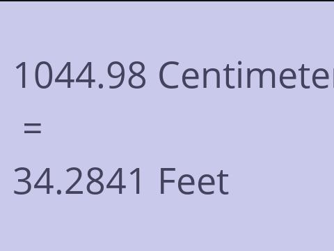 1044.98 CM TO FEET