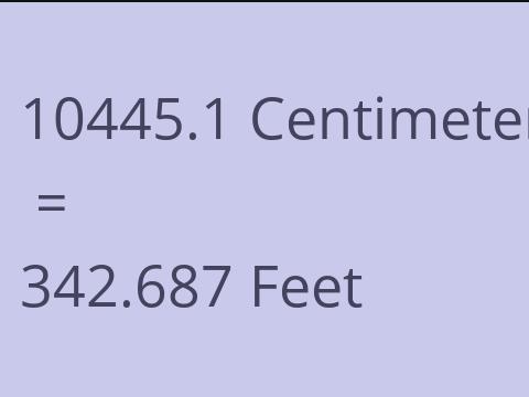 10445.1 CM TO FEET