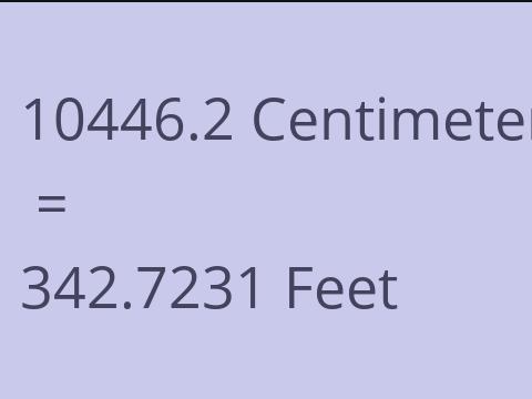 10446.2 CM TO FEET
