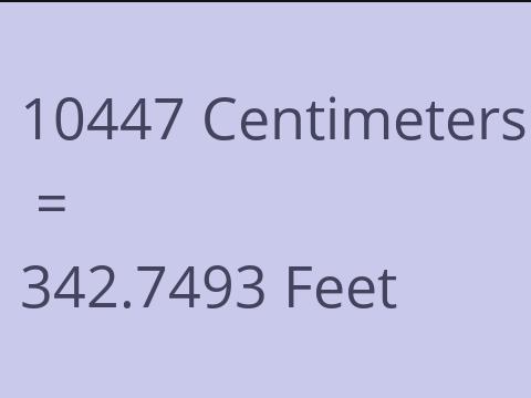10447 CM TO FEET