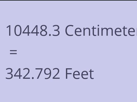 10448.3 CM TO FEET