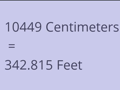 10449 CM TO FEET