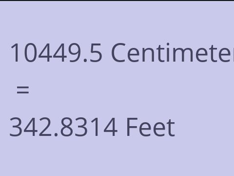 10449.5 CM TO FEET