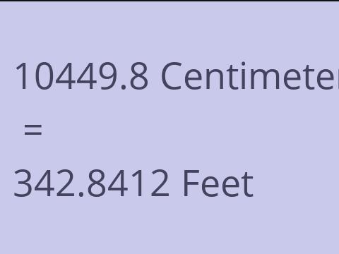 10449.8 CM TO FEET
