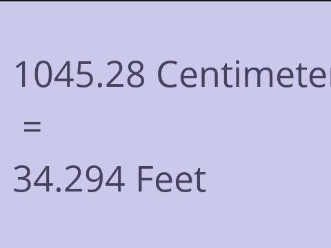 1045.28 CM TO FEET