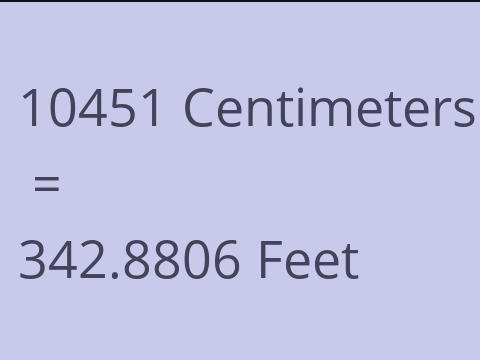 10451 CM TO FEET