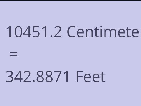 10451.2 CM TO FEET