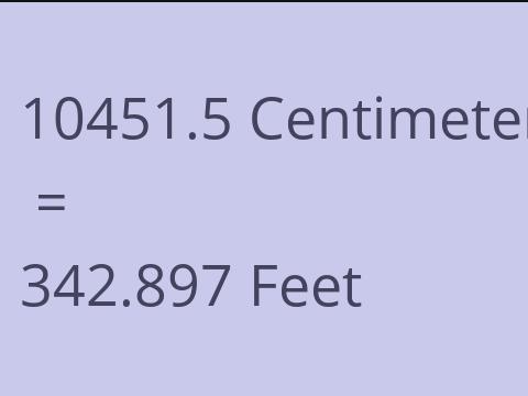 10451.5 CM TO FEET