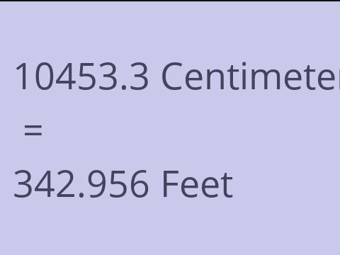 10453.3 CM TO FEET