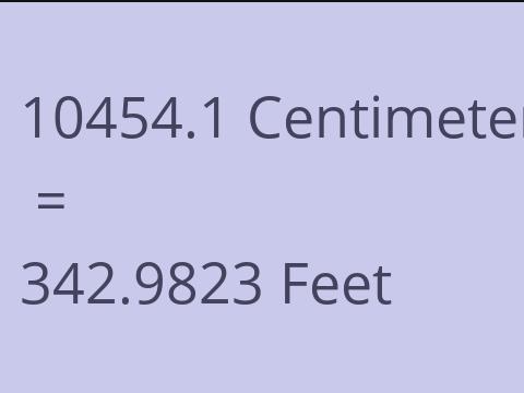 10454.1 CM TO FEET