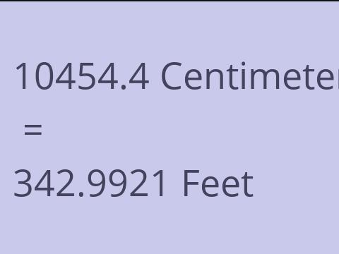 10454.4 CM TO FEET