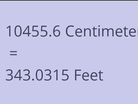 10455.6 CM TO FEET