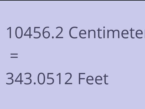10456.2 CM TO FEET