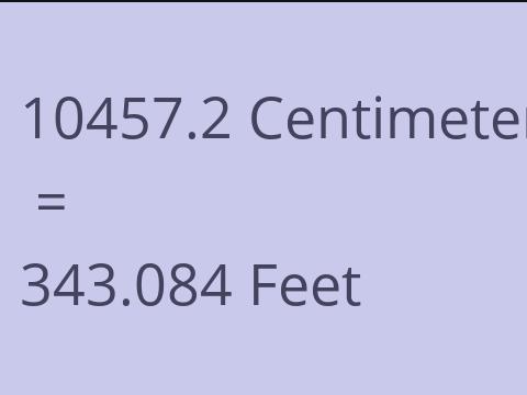 10457.2 CM TO FEET